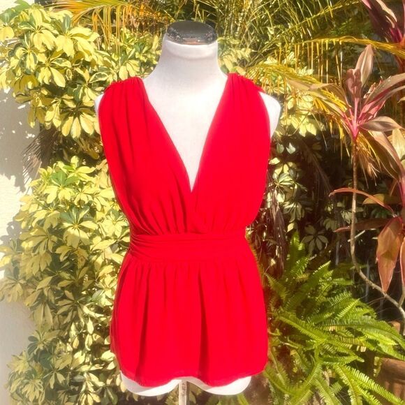 Lulu’’s My Joy Red Peplum Top - Picture 3 of 8